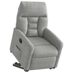 vidaXL Fauteuil inclinable électrique gris clair tissu microfibre