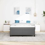 vidaXL Cadre de lit Gris clair 140x190 cm en Tissu Velours Côtelé