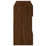 vidaXL Meuble TV mural avec lumières LED chêne marron 98 5x30x60 5 cm