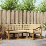 vidaXL Ensemble de canapés d'extérieur 4 Pièces Naturel et Beige
