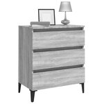 vidaXL Buffet Sonoma gris 60x35x69 cm Bois d'ingénierie