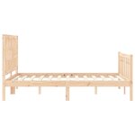 vidaXL Cadre de lit avec tête de lit 140x190 cm bois massif