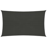 vidaXL Voile d'ombrage 160 g/m² Anthracite 3x5 m PEHD