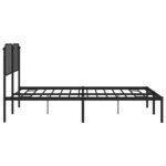 vidaXL Cadre de lit métal sans matelas avec tête de lit noir 183x213cm