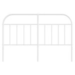 vidaXL Tête de lit métal blanc 135 cm