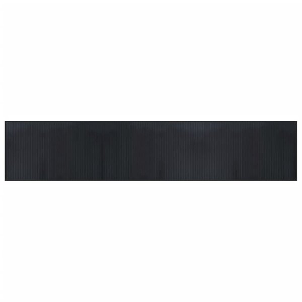 vidaXL Tapis rectangulaire noir 60x300 cm bambou