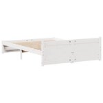 vidaXL Cadre de lit sans matelas blanc 140x190 cm bois de pin massif