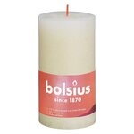 Bolsius Bougies pilier rustiques Shine 4 Pièces 130x68 mm Perle douce