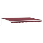 vidaXL Auvent manuel rétractable bordeaux 500x300 cm