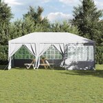 vidaXL Tente de fête Blanc 600 x 400 x 266 cm Polyester et Acier