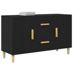 vidaXL Buffet chêne noir 100x36x60 cm bois d'ingénierie