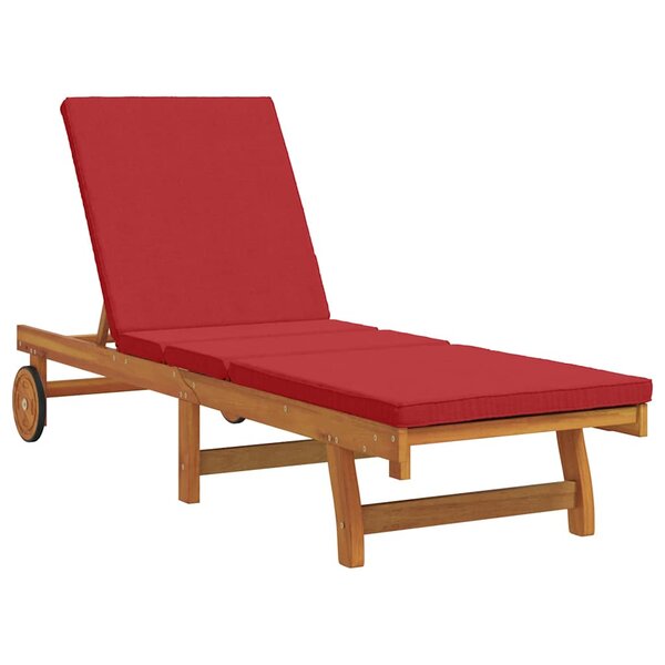 vidaXL Transat 1-personne Marron 63 x 199 x 85cm Bois d'acacia massif