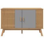 vidaXL Buffet OLDEN gris et marron 114x43x73 5 cm bois massif de pin