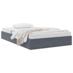 vidaXL Cadre de lit ottoman Gris foncé 120 x 200 cm Velours