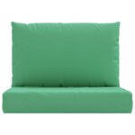 vidaXL Coussins de palette lot de 2 vert tissu oxford