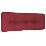 vidaXL Coussin de palette rouge bordeaux 120x40x12 cm tissu