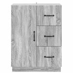vidaXL Buffet Sonoma gris 66 x 34 5 x 87 cm Bois d'ingénierie