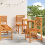 vidaXL Ensemble bistro de jardin 5 Pièces Marron Bois d'acacia massif