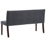 vidaXL Banc 148 5 cm Gris Similicuir daim