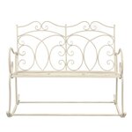 vidaXL Banc de jardin 104 cm Fer Blanc antique