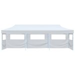 vidaXL Tente de réception escamotable pliable avec 5 parois 3x9m Blanc