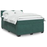 vidaXL Sommier à lattes de lit et matelas Vert foncé 140x190cm Velours