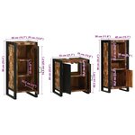 vidaXL Ensemble de mobilier de salle de bain avec étagère avec stockage avec porte 3 Pièces