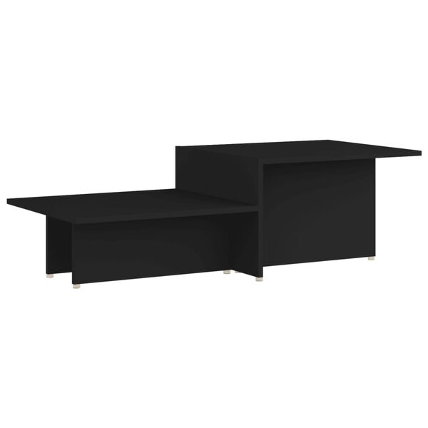 vidaXL Table basse Noir 111 5x50x33 cm Bois d'ingénierie