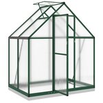 vidaXL Serre avec cadre de base vert 169x114x202 cm aluminium