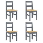 vidaXL Ensemble à manger Panama 5 Pièces gris bois de pin massif