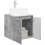 vidaXL Vanité de lavabo mural Gris béton 49 5 x 44 5 x 65 cm