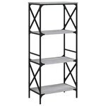 vidaXL Bibliothèque à 4 niveaux sonoma gris 59x35x132 cm