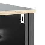 vidaXL Meubles de salle de bain 2 Pièces BERG noir bois de pin massif