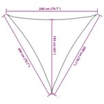 vidaXL Voile d'ombrage blanc 2x2x2 m 100   polyester oxford