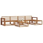 vidaXL Ensemble de canapés d'extérieur 6 Pièces Naturel