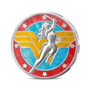 DC COMICS Monnaie de 10€ Argent LOGO WONDER WOMAN