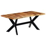 vidaXL Table de salle à manger 180x90x75 cm Bois de Sesham solide
