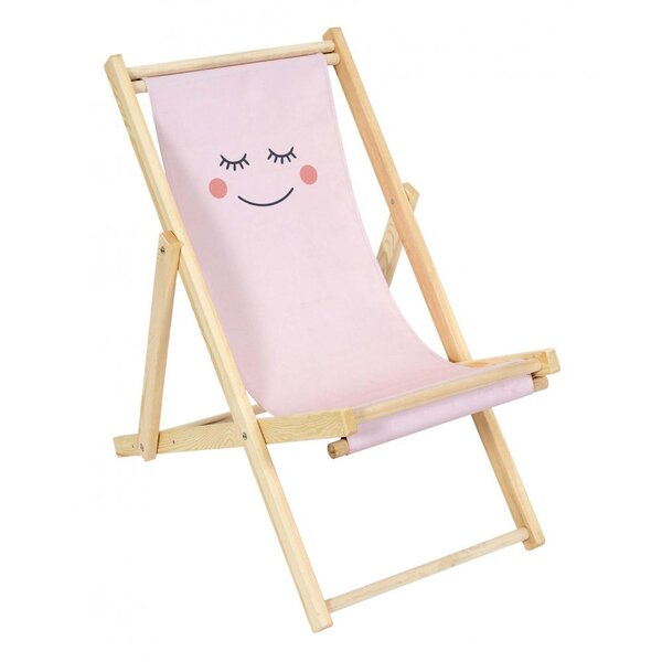 Chilienne enfant en bois 3 positions réglables moon - rose