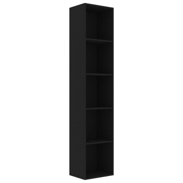 vidaXL Bibliothèque Noir 40x30x189 cm Bois d’ingénierie