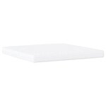 vidaXL Lit avec matelas blanc et noir 200x200 cm similicuir