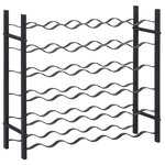 vidaXL Casier à bouteilles pour 36 bouteilles Noir Fer