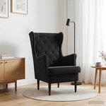 vidaXL Fauteuil Noir Velours