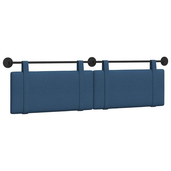 vidaXL Tête de lit suspendue Bleu Tissu