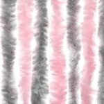 vidaXL Rideau anti-mouches gris argenté et rose 90x200 cm chenille