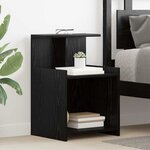vidaXL Cabinet de chevet 2 Pièces Chêne noir 40 x 35 x 60 cm