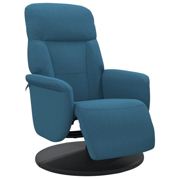 vidaXL Fauteuil inclinable avec repose-pied bleu velours