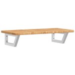 vidaXL Étagère de vasque murale acier et bois de chêne massif