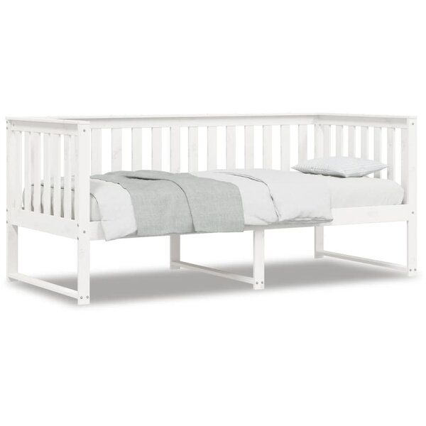 vidaXL Lit de jour Blanc 90x190 cm Bois de pin massif