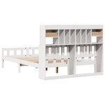 vidaXL Lit bibliothèque sans matelas blanc 160x200 cm bois pin massif