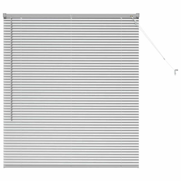 vidaXL Store de Fenêtre avec des rideaux Manuel Argent Aluminium
